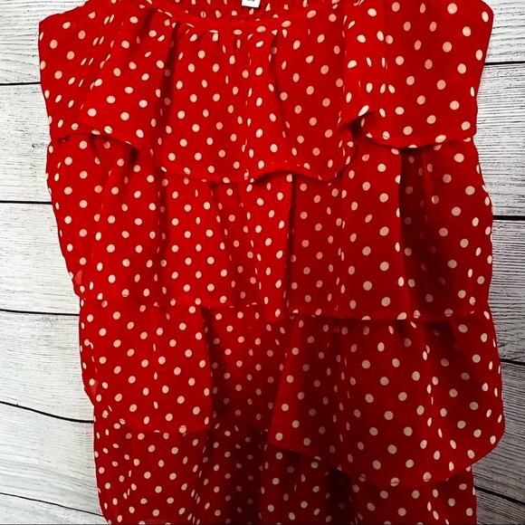 Bongo Juniors Boho Style Polka Dot Blouse Sz L - Picture 3 of 7
